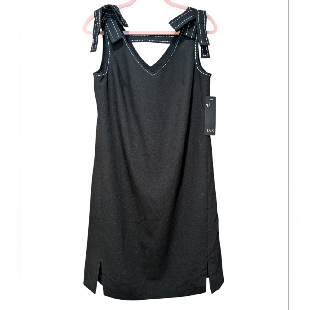 NWT Jax Little Black Dress With Back Detailing And Bow Sleeves Sz 8